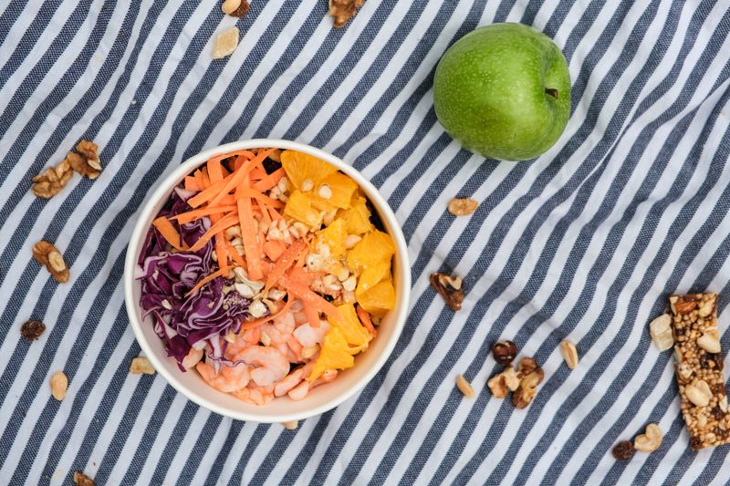 Fresh coleslaw salad in bowl